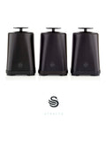 Swan Black Stealth set of 3 storage canisters, imported from the UK