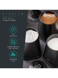 Swan Black Stealth set of 3 storage canisters, imported from the UK