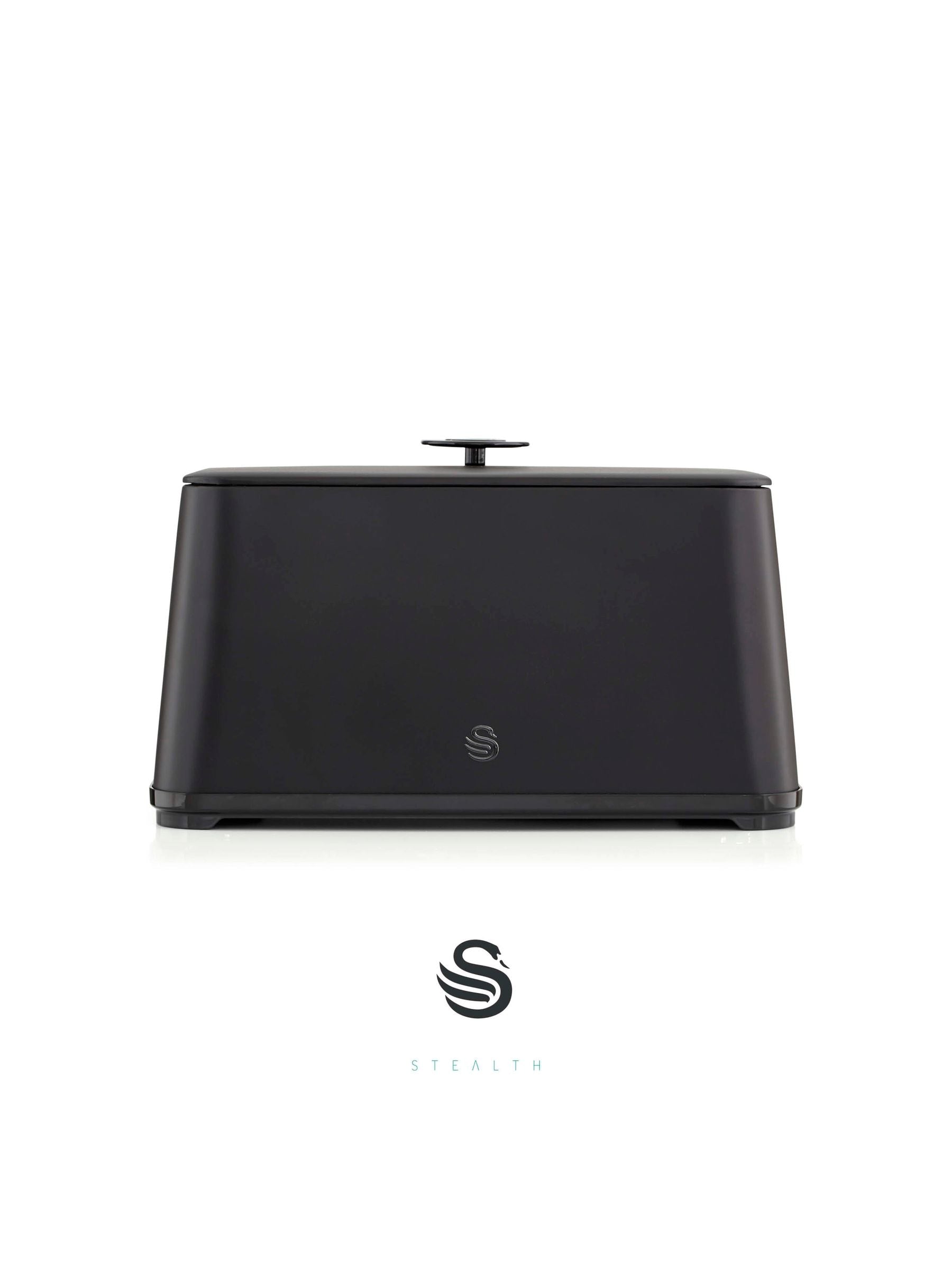 Swan Black Stealth bread bin 16L (British brand)