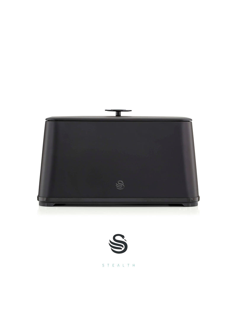 Swan Black Stealth bread bin 16L (British brand)