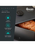 Swan Black Stealth bread bin 16L (British brand)