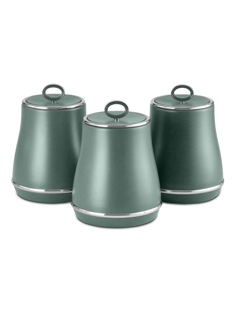 Tower green storage canisters set of 3, imported from the UK