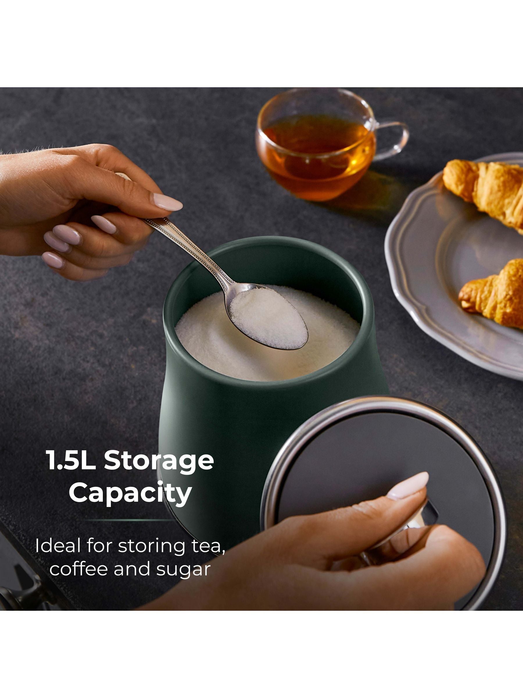 Tower green storage canisters set of 3, imported from the UK
