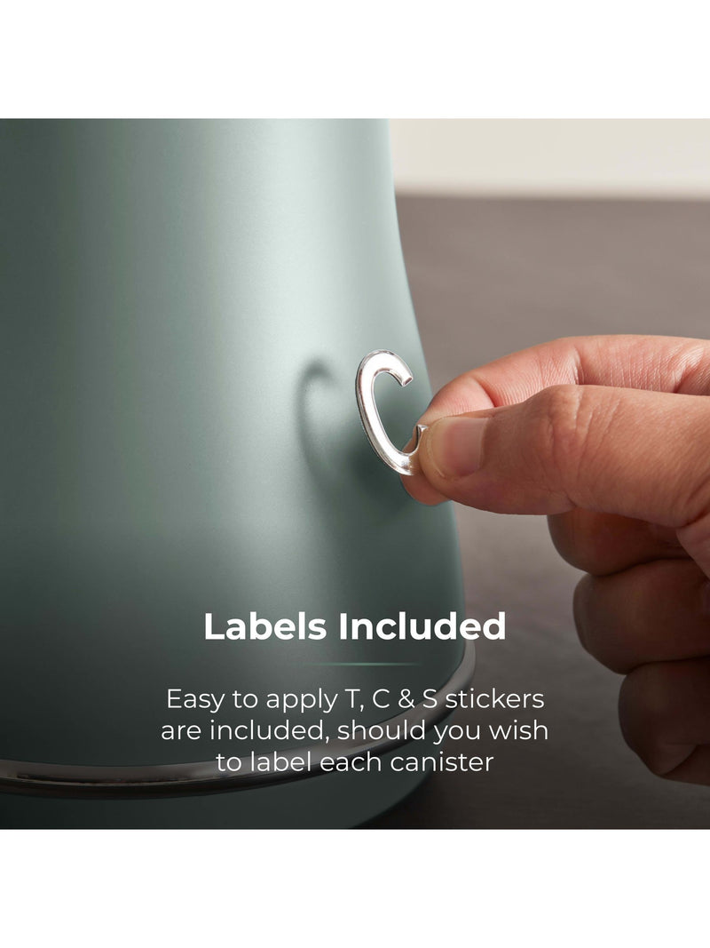Tower green storage canisters set of 3, imported from the UK