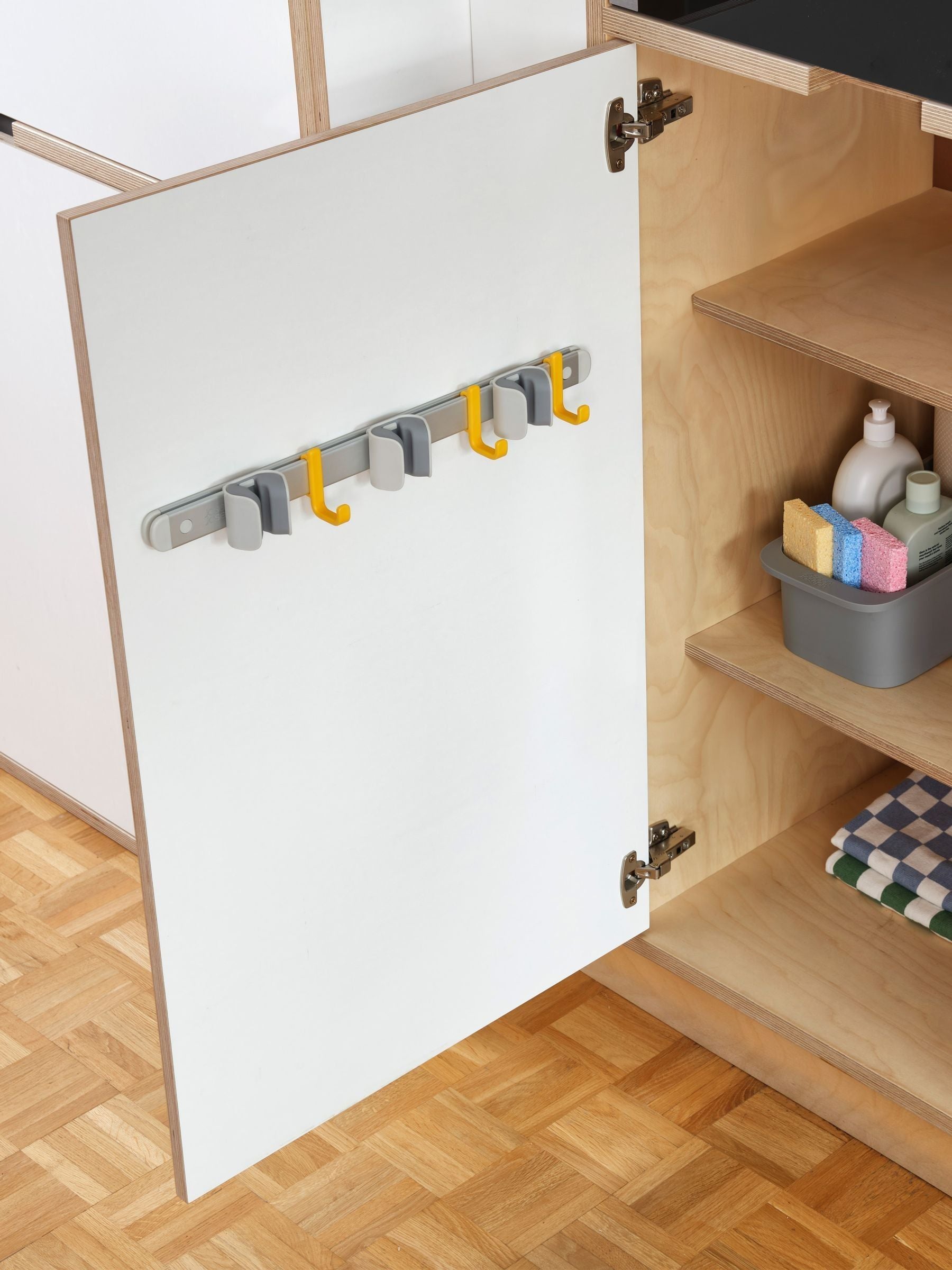 Joseph Joseph Silver Cleantech cleaning tool storage rail (British brand)