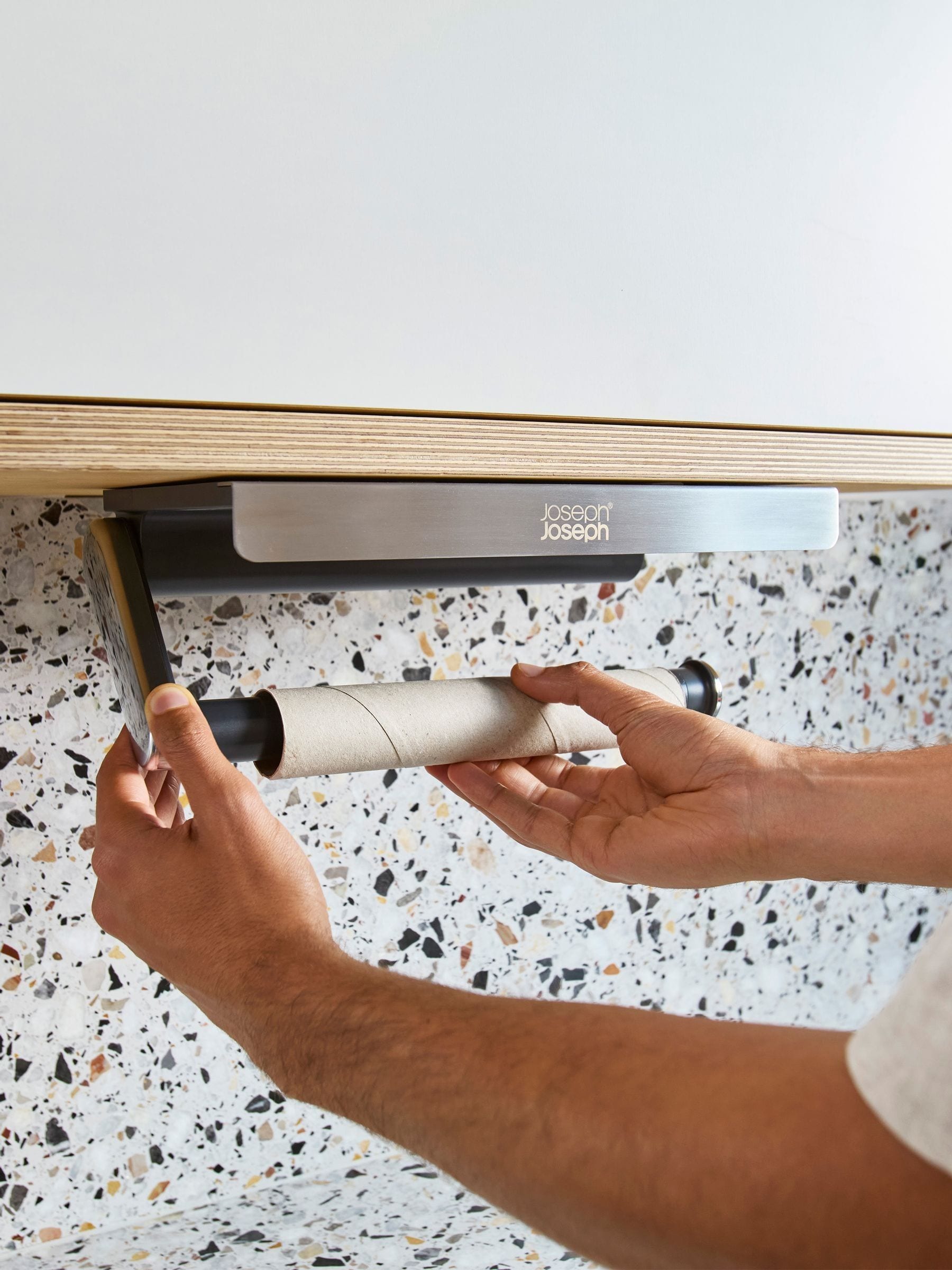 Joseph Joseph Rollgrip easy-tear kitchen roll holder, imported from the UK