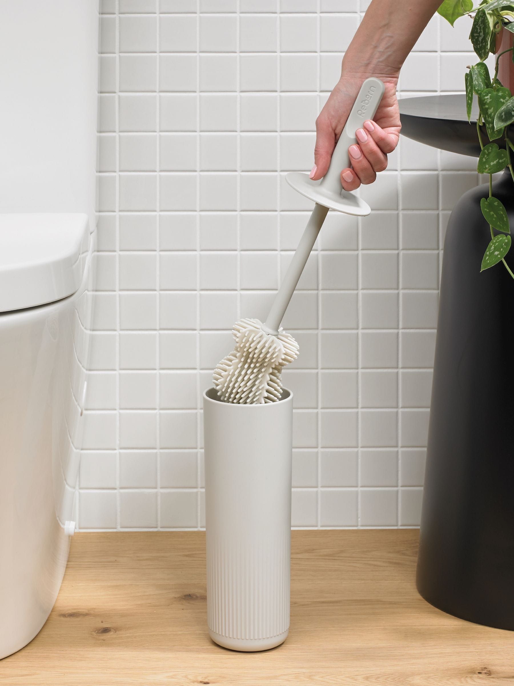 ReBorn graphite black toilet brush, imported from the UK