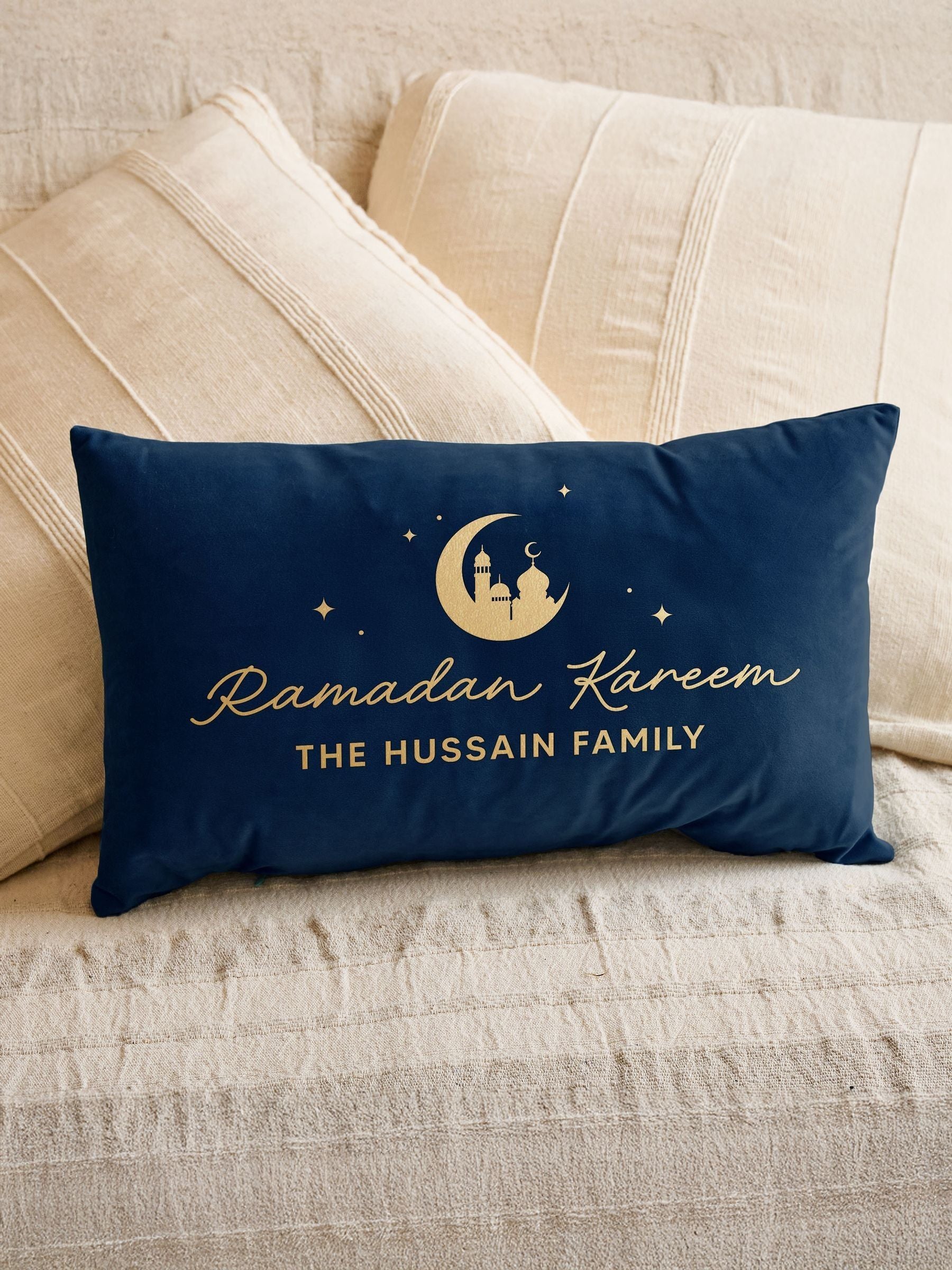 No Ordinary Gift personalised Ramadan Eid cushion 50x30cm (British brand)