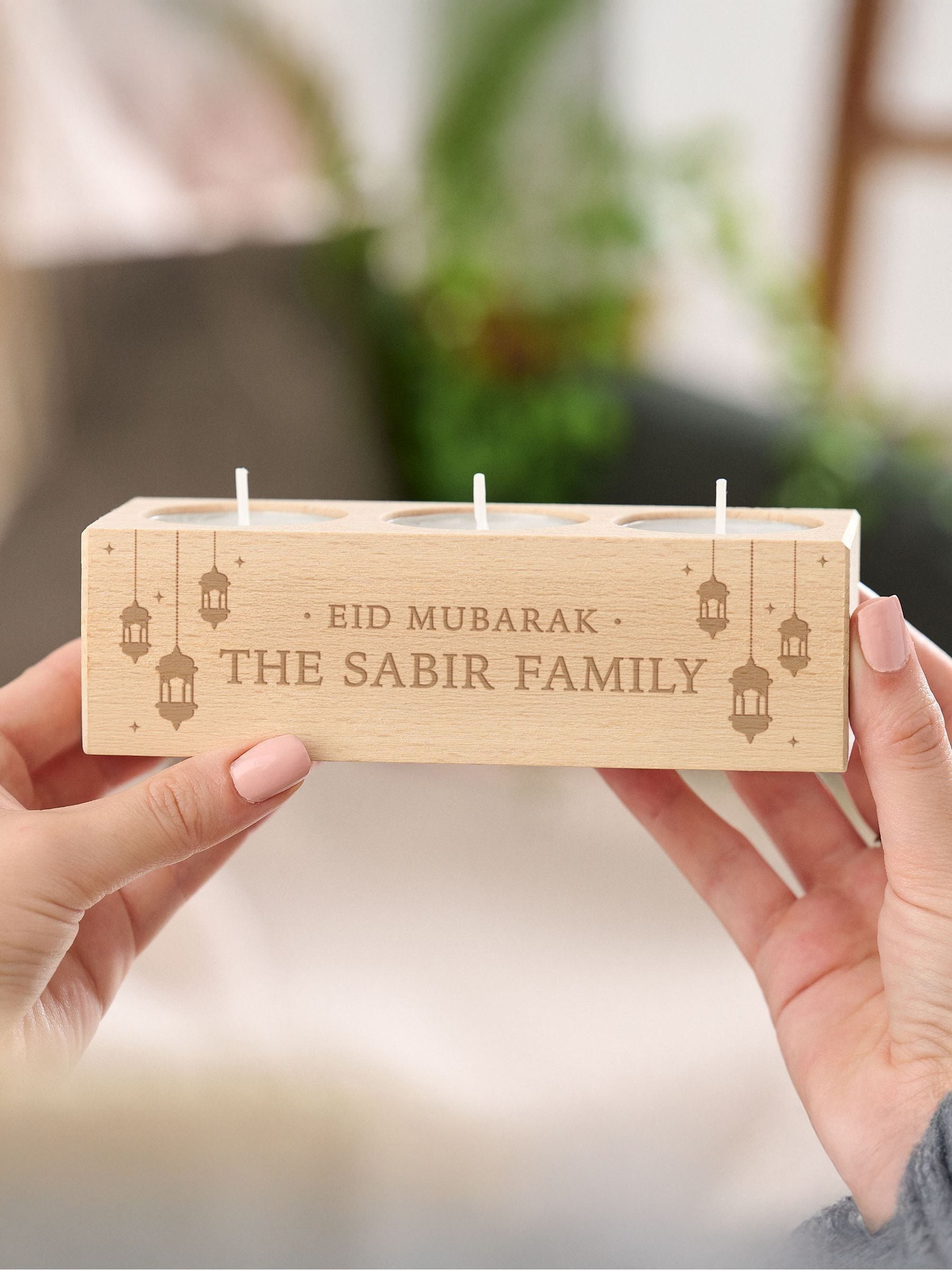 No Ordinary Gift personalised Ramadan candle holder 15x5.5x4.5cm, imported from the UK