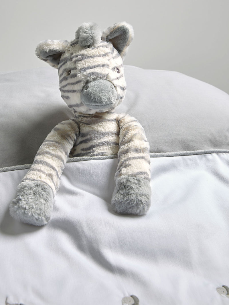 Mamas & Papas Ziggy Zebra grey zebra soft toy (British brand)