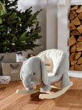 Mamas & Papas elephant rocking horse with pink floral print, UK version