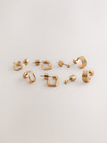 Gold tone mini hoop earrings 4 pack, UK version
