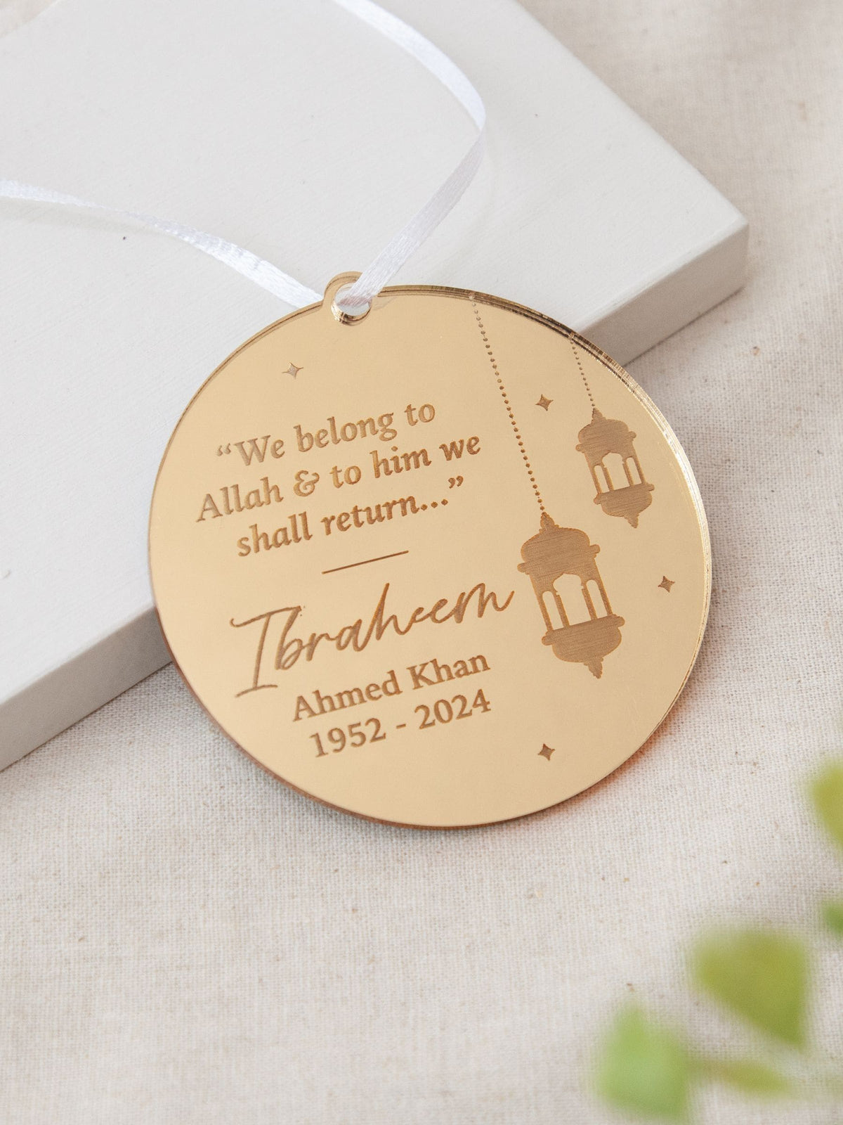 No Ordinary Gift personalised lantern decoration 8x8 cm, UK version