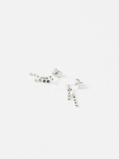 Next Oliver Bonas Silver Plated Demi Disc Double Drop Earrings- Buy online at McGrocer