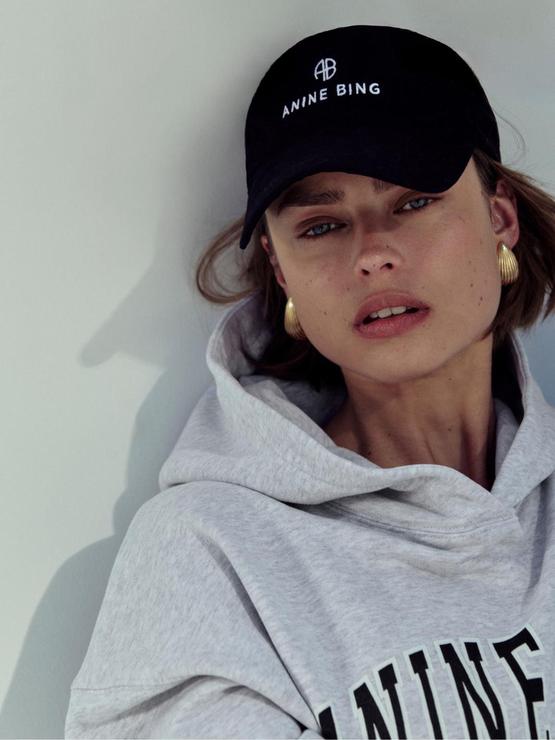 ANINE BING black washed smoke baseball cap (British brand)