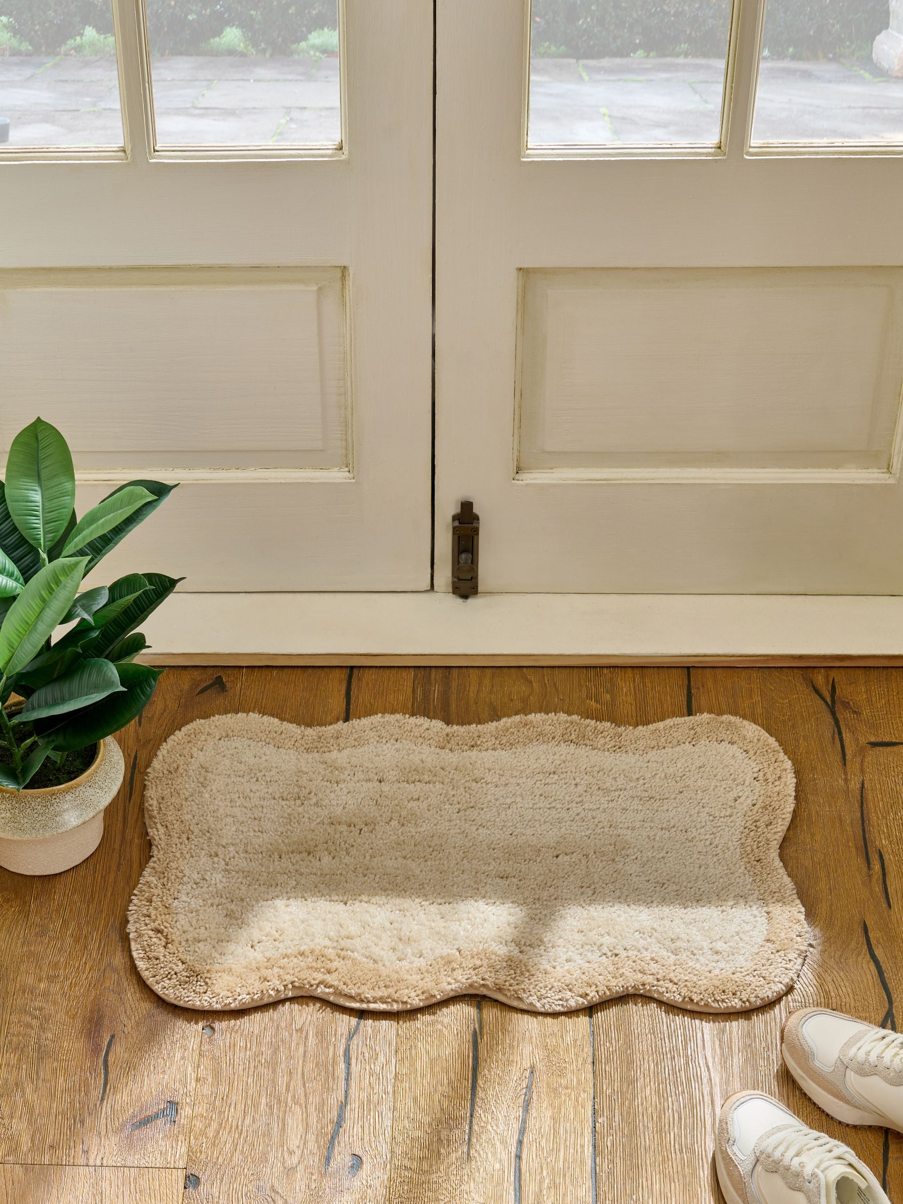 Soft scallop washable doormat, UK version
