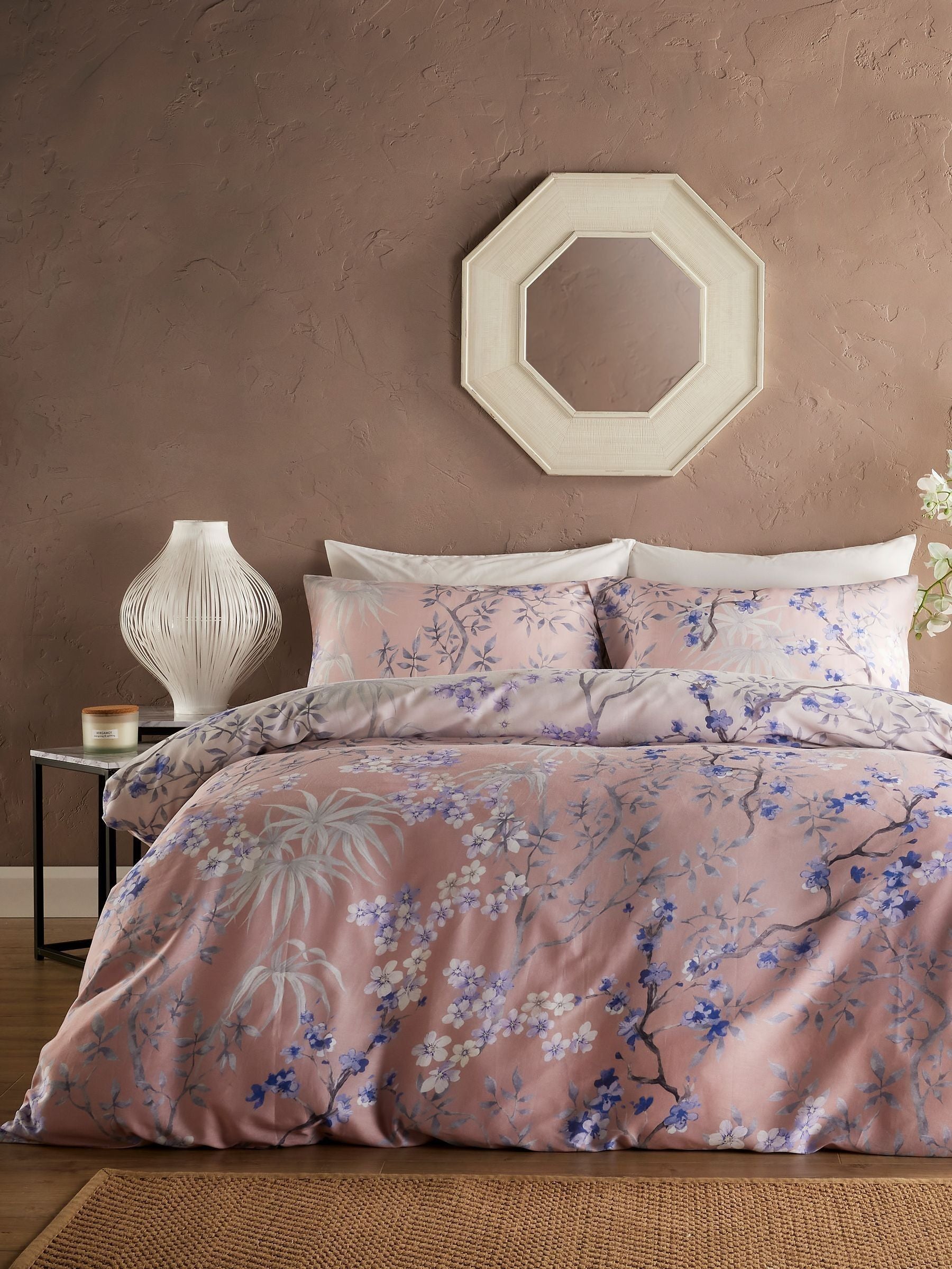 Vantona Blush Mai Blossom quilt cover set (British brand)