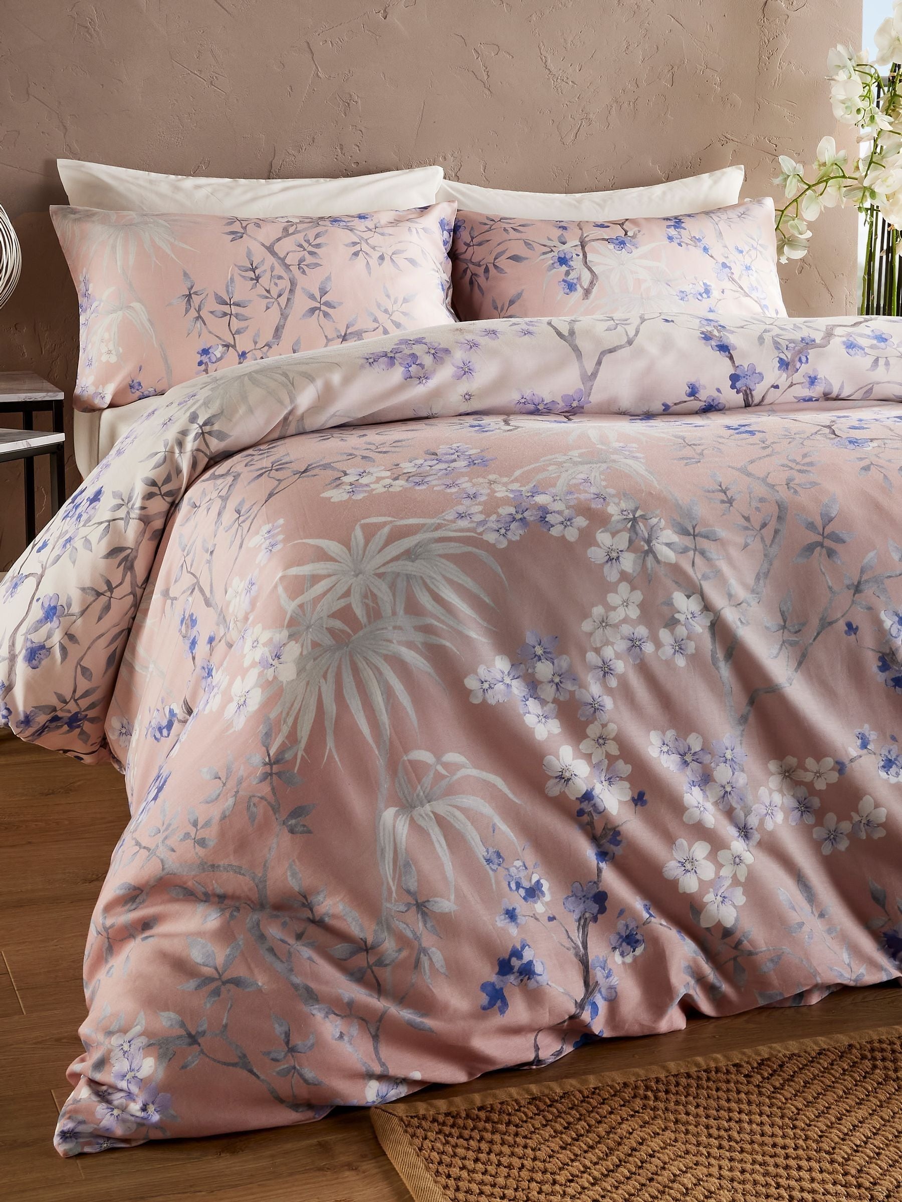 Vantona Blush Mai Blossom quilt cover set (British brand)