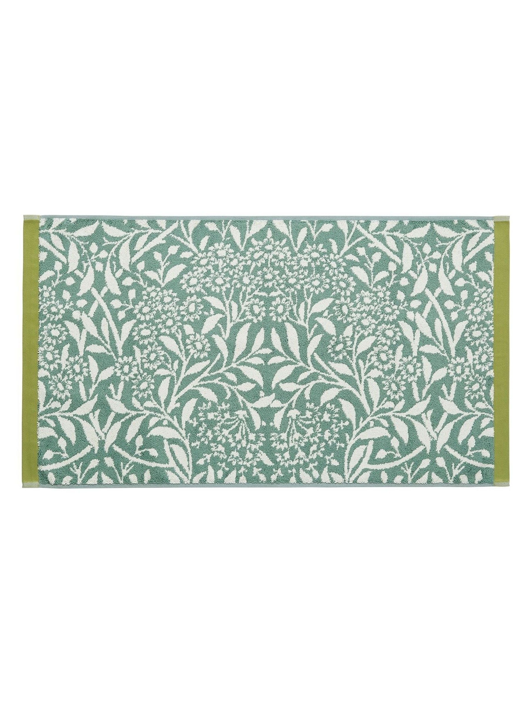William Morris bath mat Sage Michaelmas, UK version