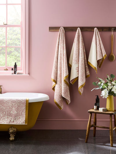 Next William Morris At Home Strawberry Thief Plaster Pink Towel- Buy online at McGrocer