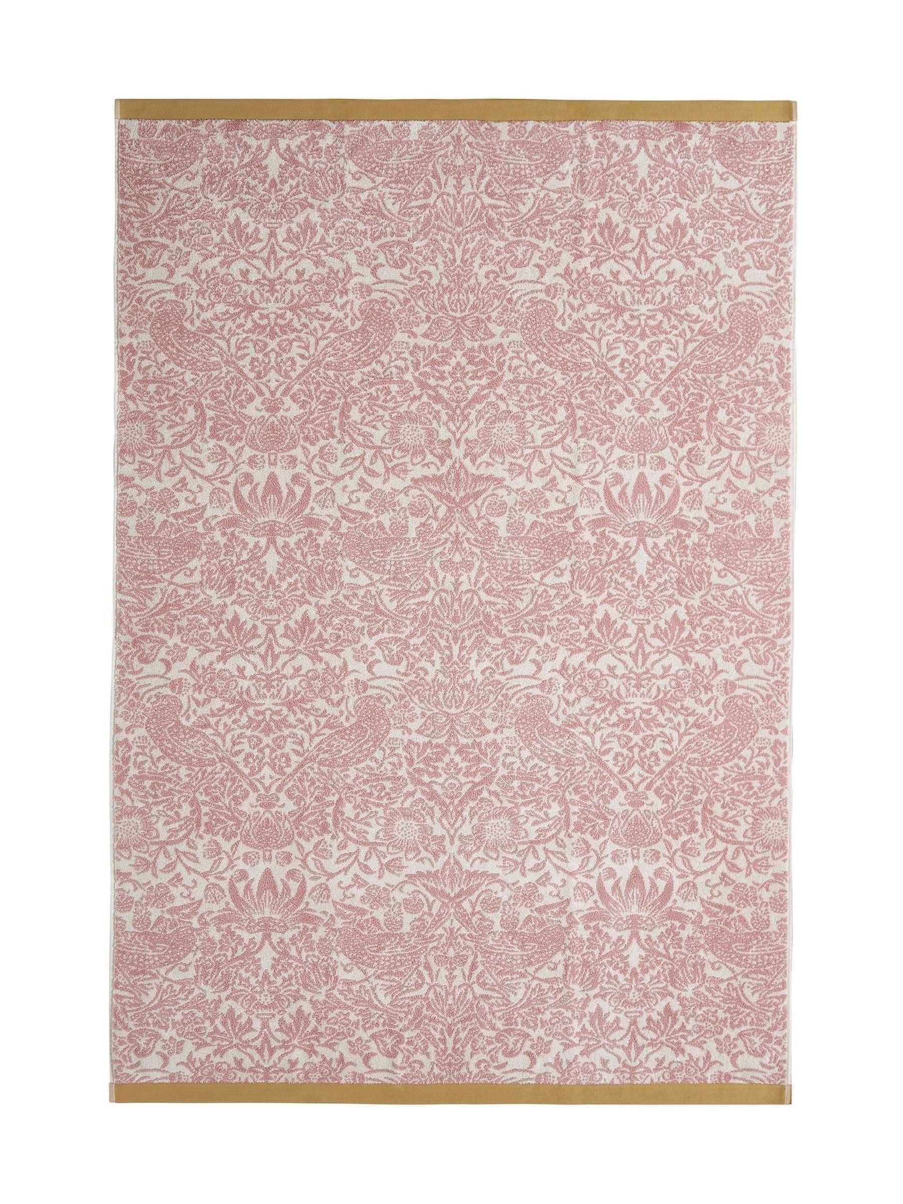 William Morris Strawberry Thief plaster pink towel 100% cotton, imported from the UK