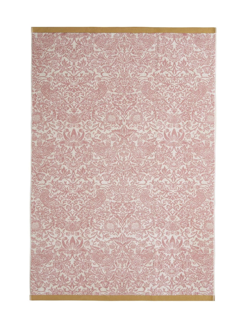 William Morris Strawberry Thief plaster pink towel 100% cotton, imported from the UK