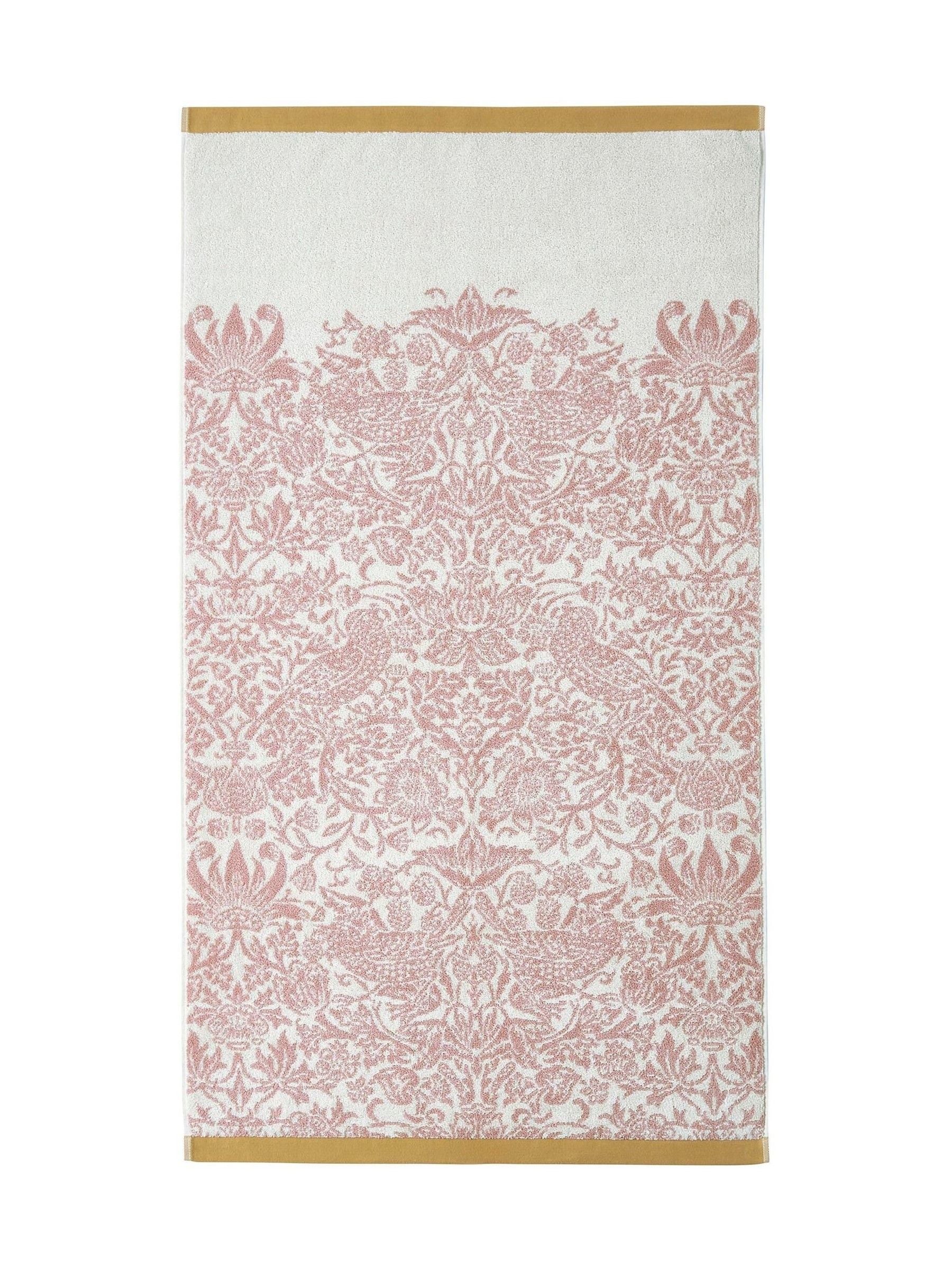William Morris Strawberry Thief plaster pink towel 100% cotton, imported from the UK