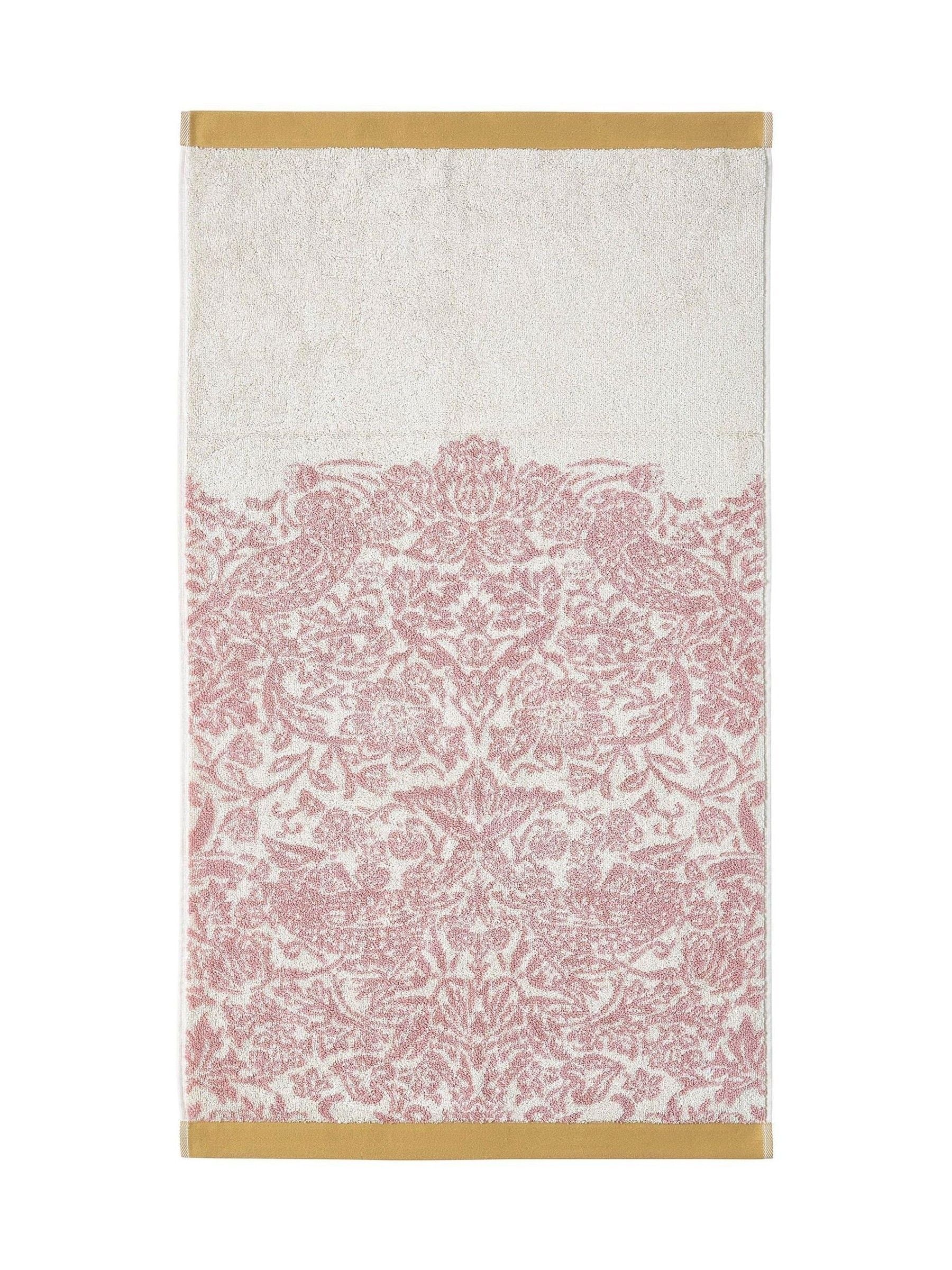 William Morris Strawberry Thief plaster pink towel 100% cotton, imported from the UK