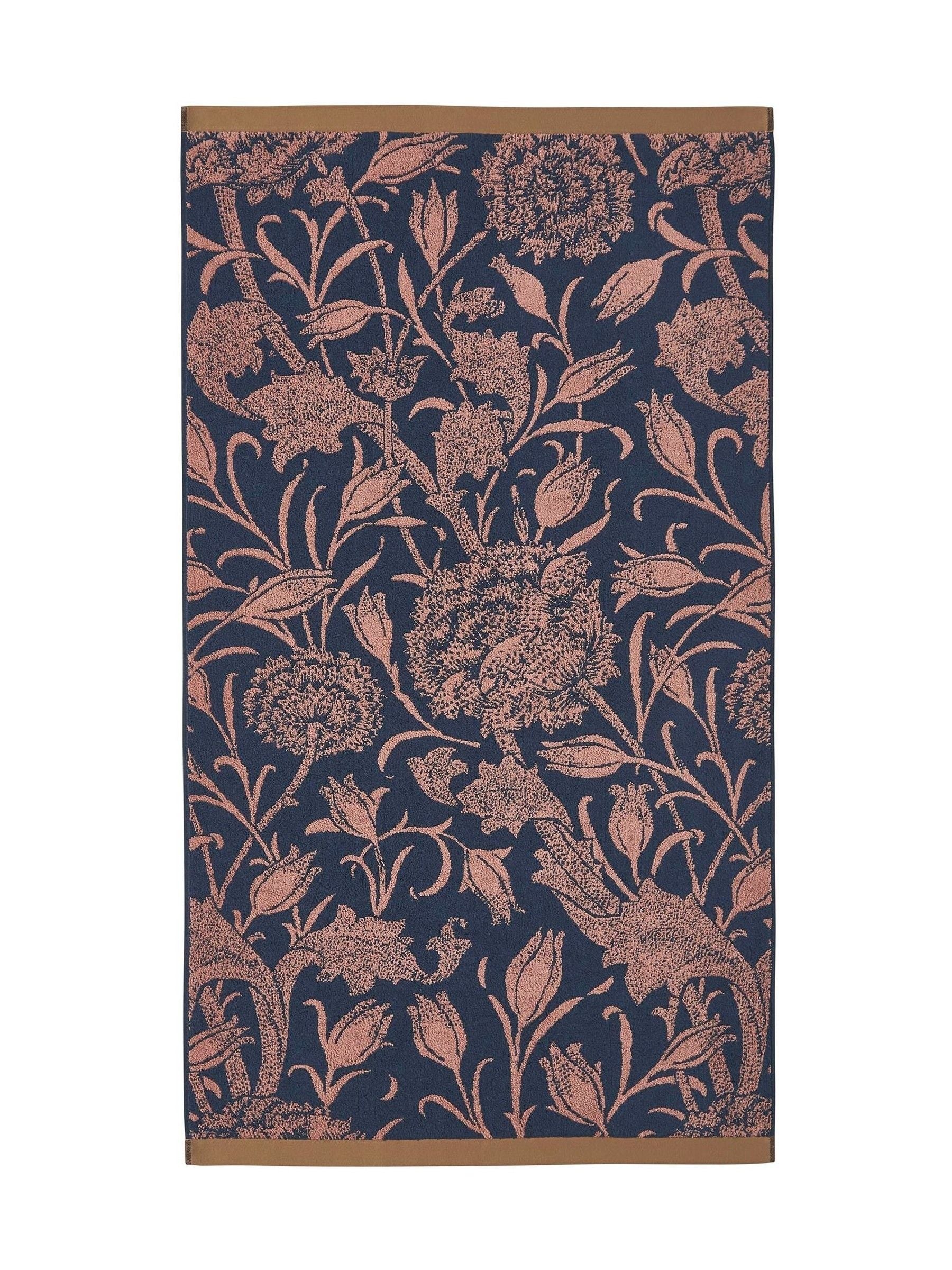 William Morris At Home Copper Wild Tulip towel, UK version