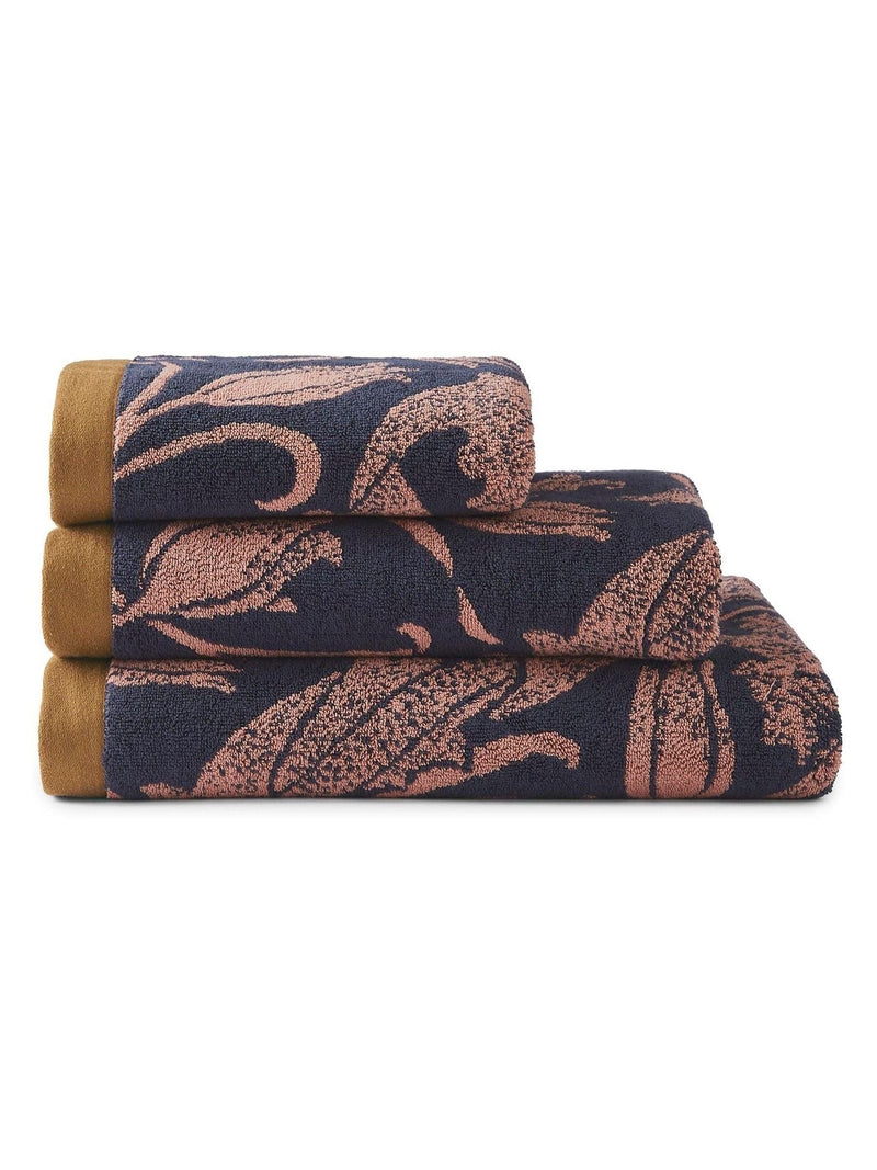 William Morris At Home Copper Wild Tulip towel, UK version