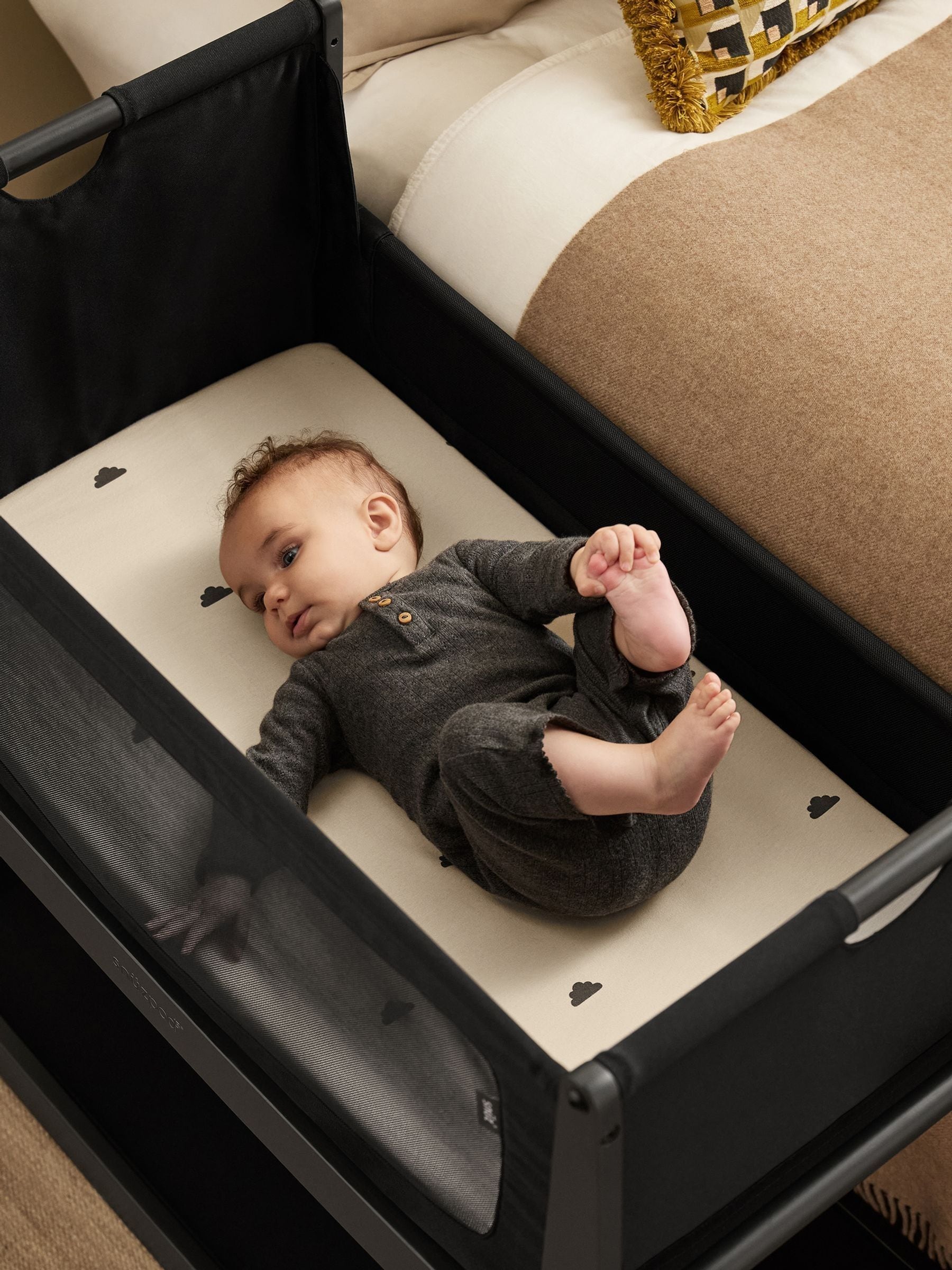 Snuz Sand Cloud crib sheets 2 pack (British brand)