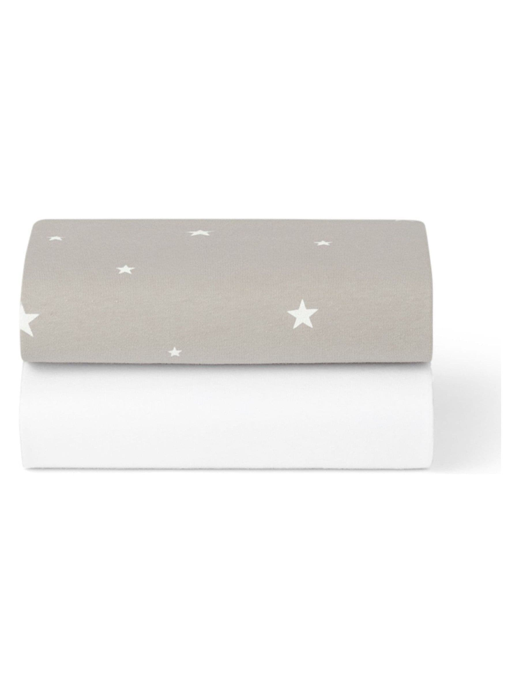 Snuz Sage Cross crib sheets 2 pack (British brand)