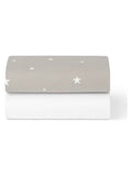 Snuz Sage Cross crib sheets 2 pack (British brand)