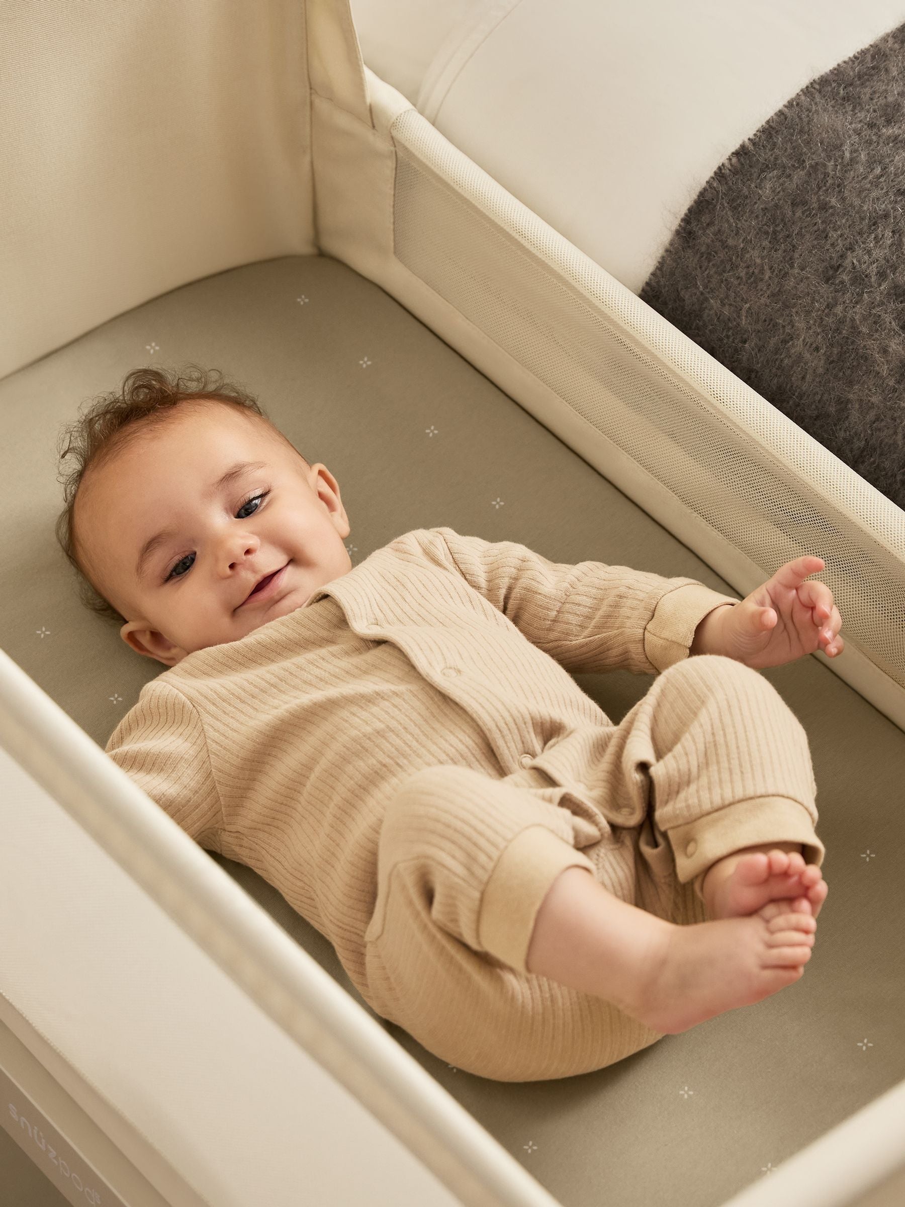 Snuz Sage Cross crib sheets 2 pack (British brand)
