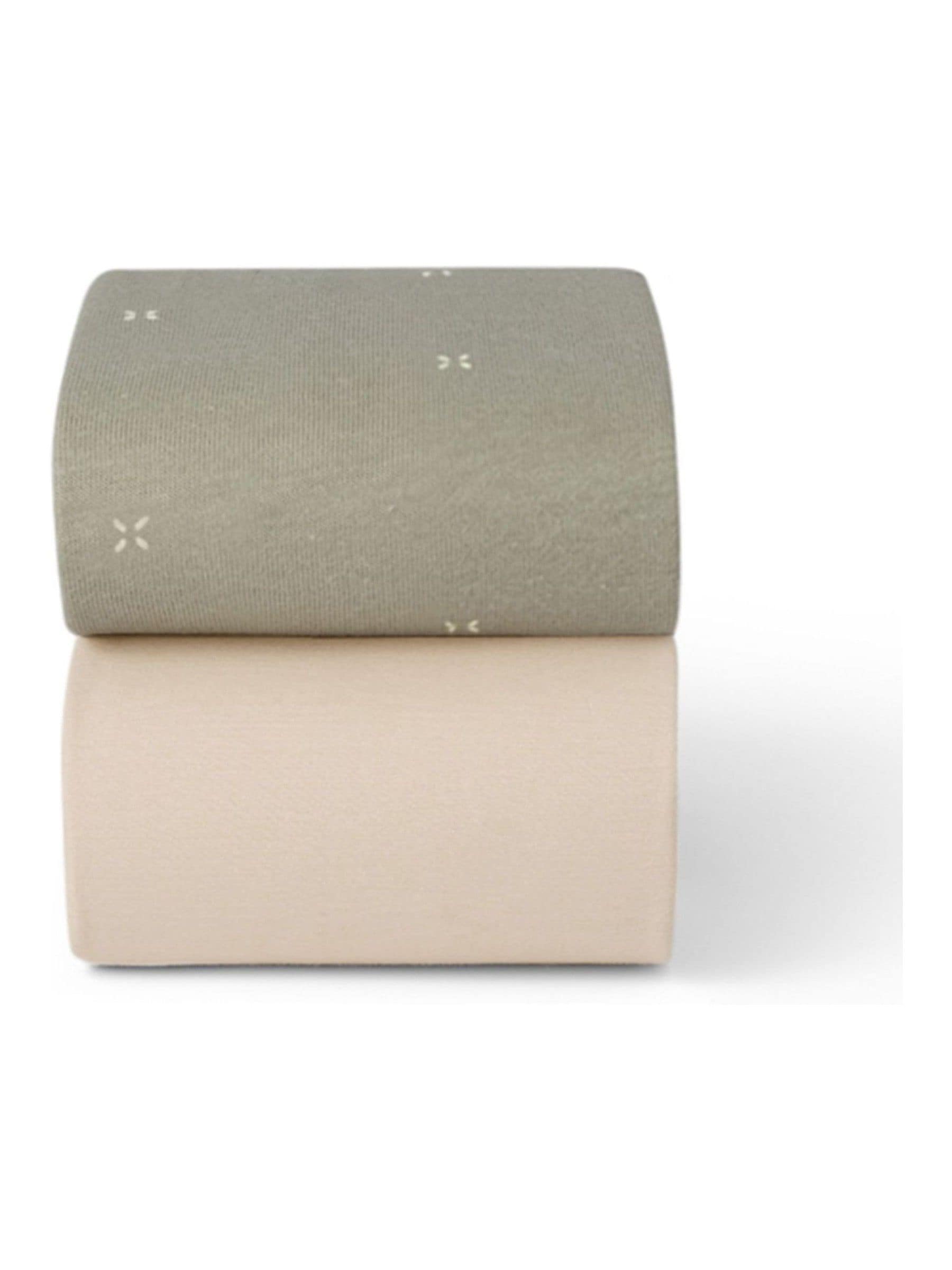 Snuz Sand Cloud cot bed fitted sheets 2 pack (British brand)