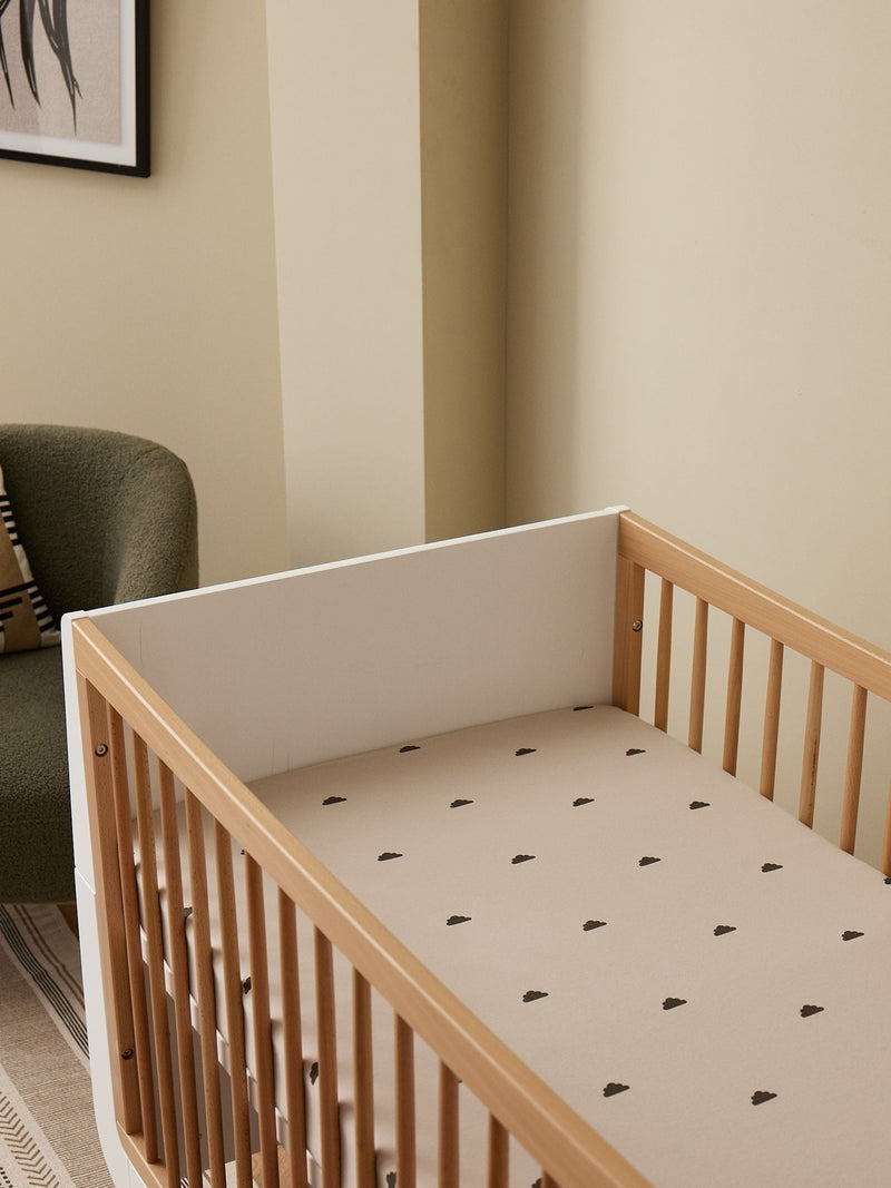 Snuz Sand Cloud cot bed fitted sheets 2 pack (British brand)