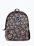 Hype Brown Drip Smiley Backpack beige with smiley faces - British product