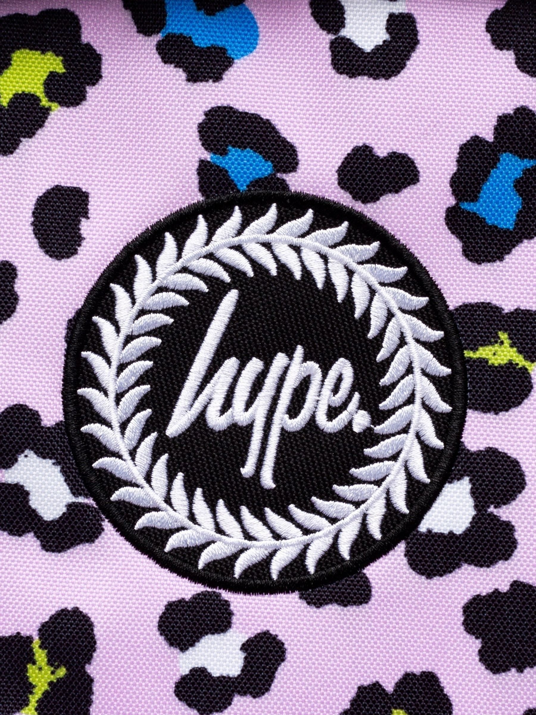 Hype purple leopard print backpack - British product