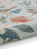 Catherine Lansfield Pipa Floral rug, flat weave polyester - British product