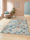 Catherine Lansfield Pipa Floral rug, flat weave polyester - British product