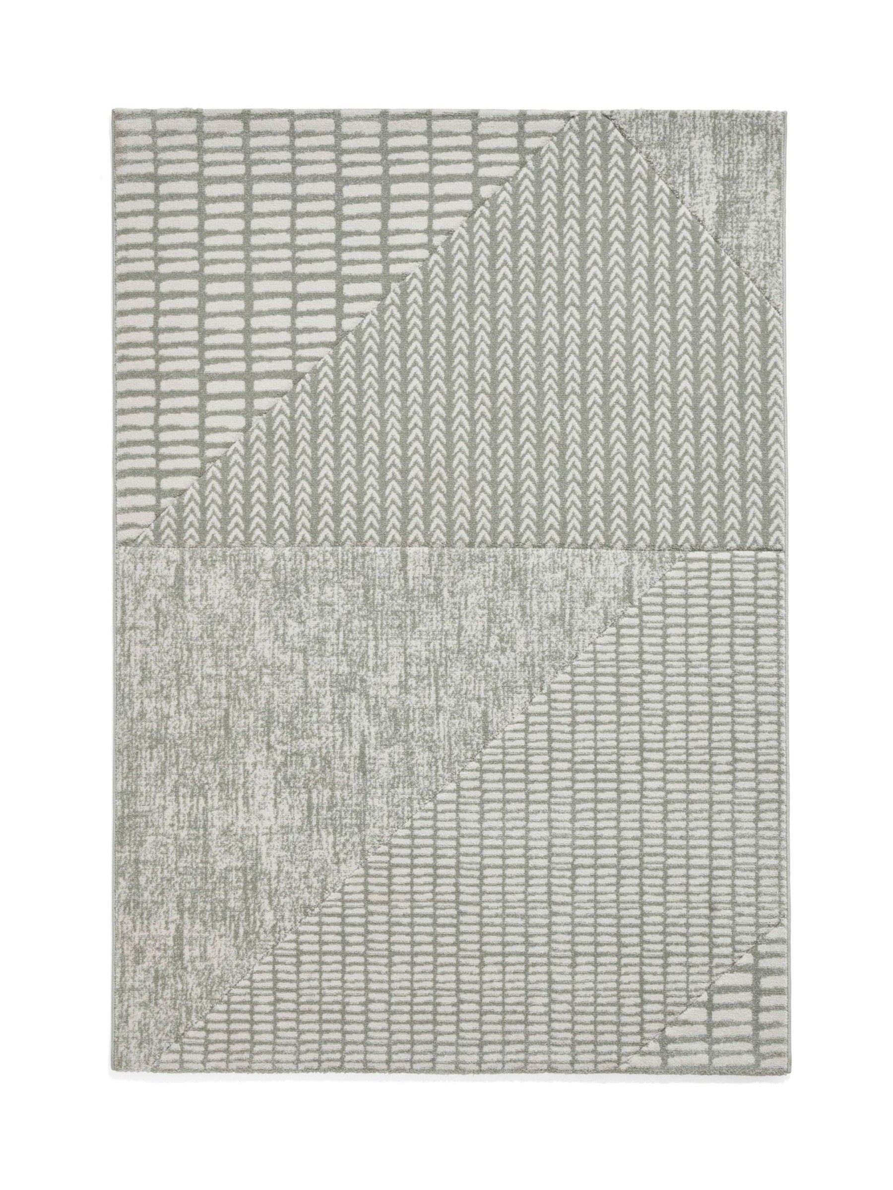 Catherine Lansfield Green Larsson modern abstract rug, UK version