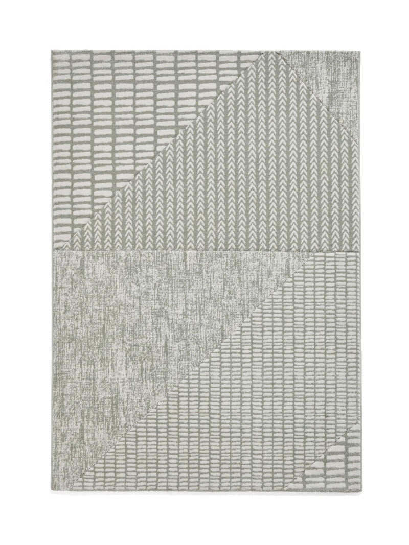 Catherine Lansfield Green Larsson modern abstract rug, UK version