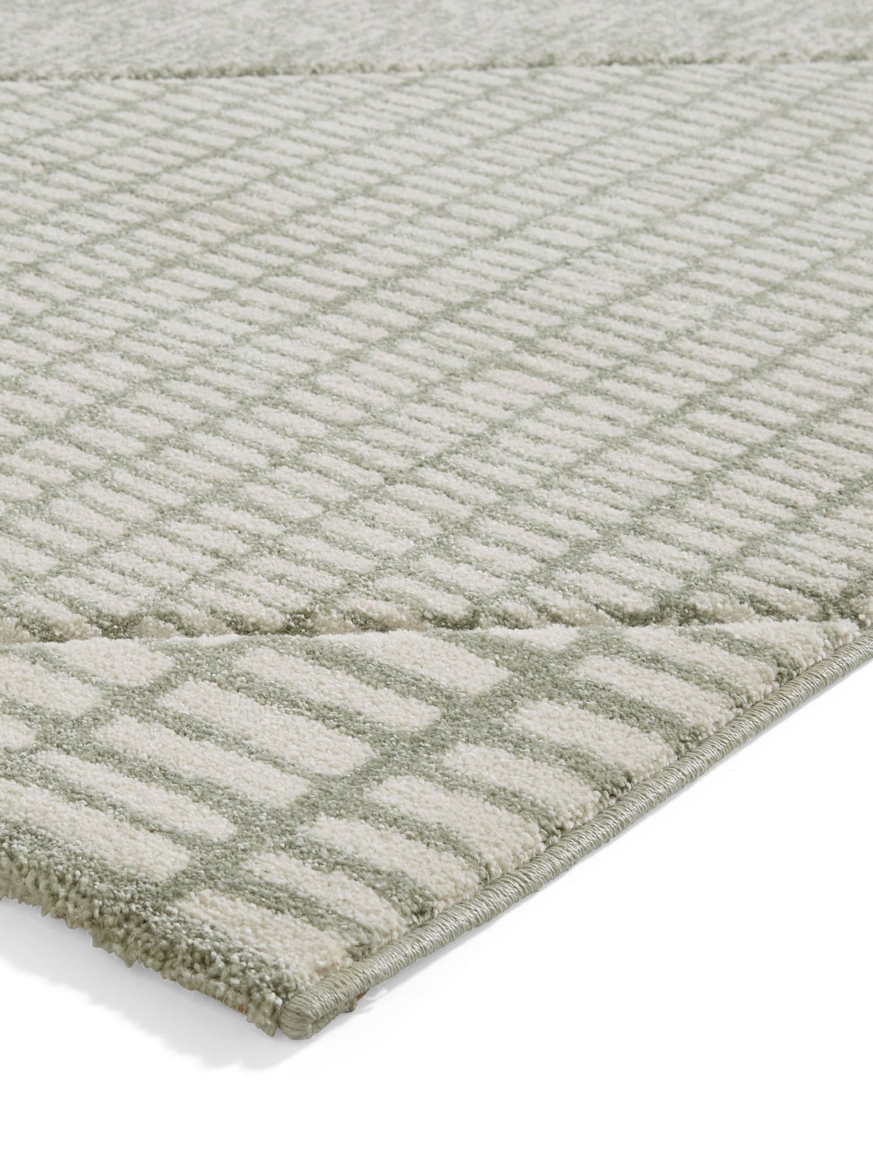 Catherine Lansfield Green Larsson modern abstract rug, UK version