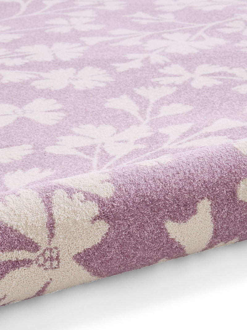 Catherine Lansfield Purple Grace Floral rug in various sizes, UK version