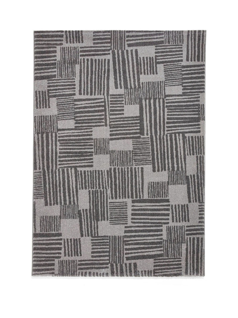 Catherine Lansfield Grey Blocks modern abstract rug - British product