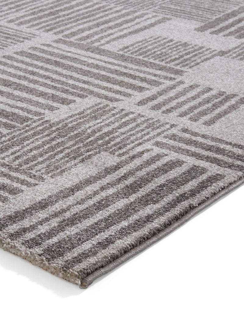 Catherine Lansfield Grey Blocks modern abstract rug - British product