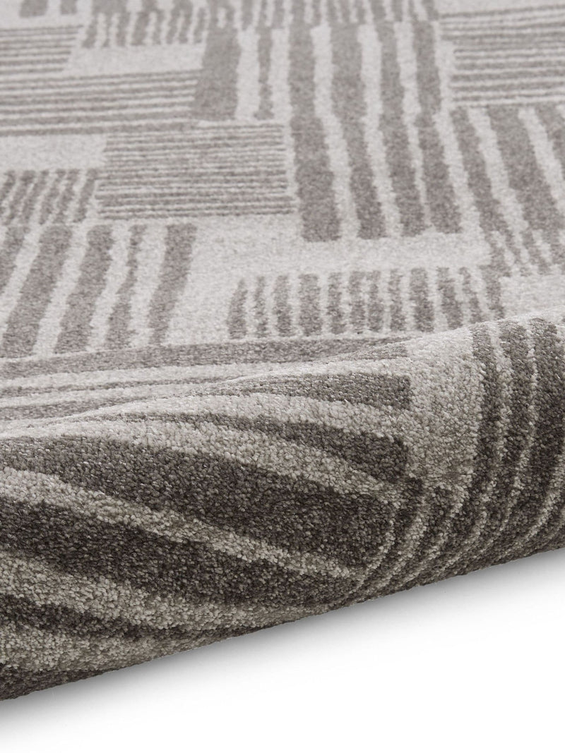 Catherine Lansfield Grey Blocks modern abstract rug - British product