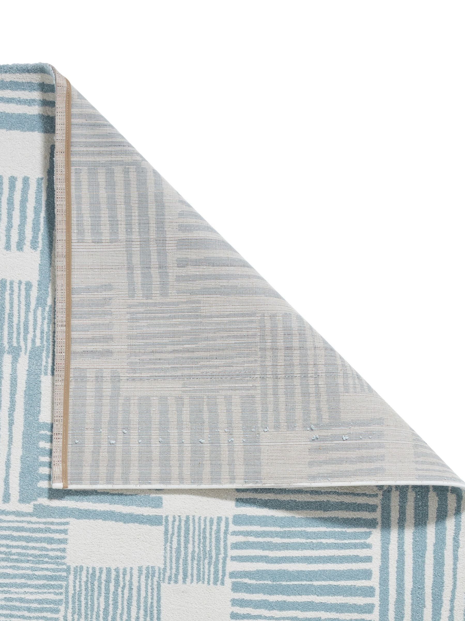 Catherine Lansfield Blue Blocks abstract rug - British product