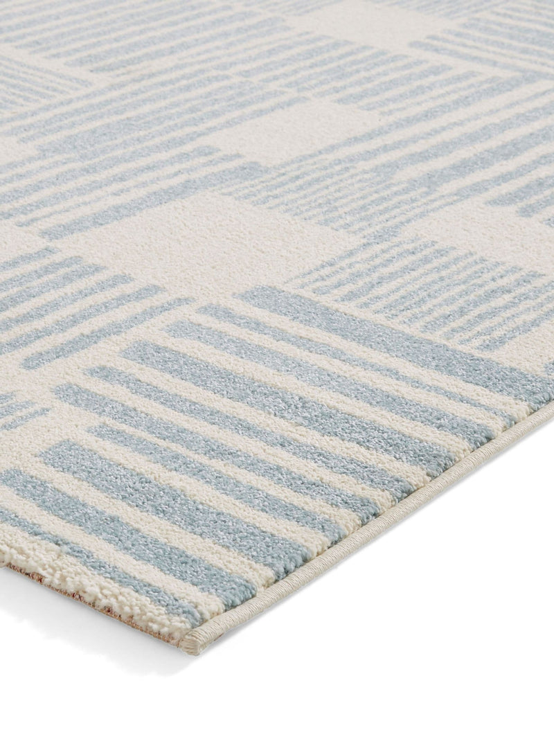 Catherine Lansfield Blue Blocks abstract rug - British product