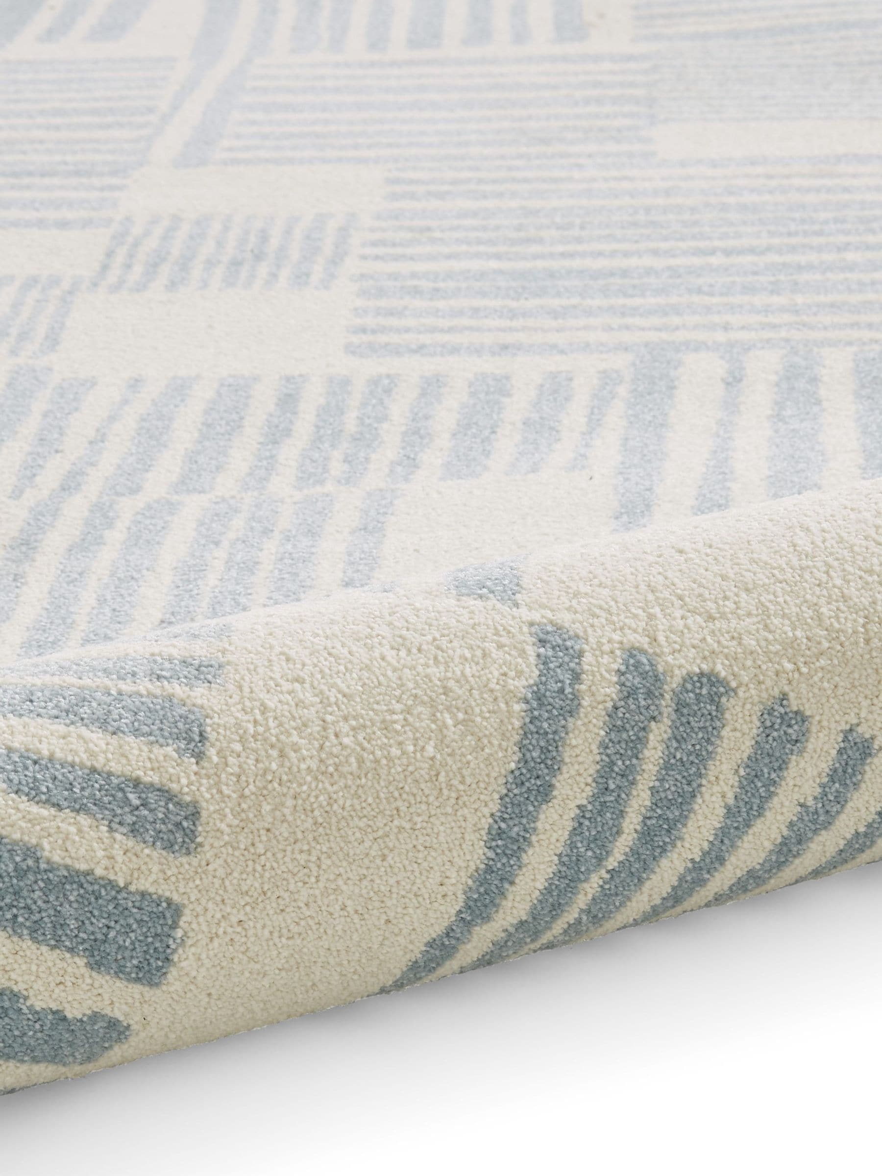Catherine Lansfield Blue Blocks abstract rug - British product